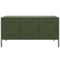 vidaXL Mobile TV Verde Oliva 100,5x39x50,5 cm in Acciaio vidaXL Mobile TV Verde Oliva 100,5x39x50,5 cm in Acciaio