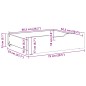 vidaXL Cassettoni per Letto 2pz Marrone Cera 75x55x16 cm Legno di Pino vidaXL Cassettoni per Letto 2pz Marrone Cera 75x55x16 cm Legno di Pino