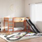 vidaXL Letto Castello Scivolo Scala Marrone Cera 75x190 Massello Pino vidaXL Letto Castello Scivolo Scala Marrone Cera 75x190 Massello Pino