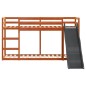 vidaXL Letto Castello Scivolo Scala Marrone Cera 75x190 Massello Pino vidaXL Letto Castello Scivolo Scala Marrone Cera 75x190 Massello Pino
