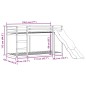 vidaXL Letto Castello Scivolo Scala Marrone Cera 75x190 Massello Pino vidaXL Letto Castello Scivolo Scala Marrone Cera 75x190 Massello Pino