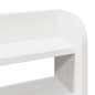 vidaXL Testiera con Ripiani Bianca 150 cm in Legno Massello di Pino vidaXL Testiera con Ripiani Bianca 150 cm in Legno Massello di Pino
