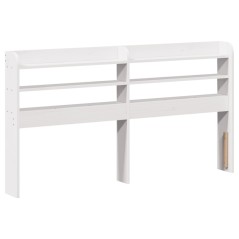 vidaXL Testiera con Ripiani Bianca 120 cm in Legno Massello di Pino