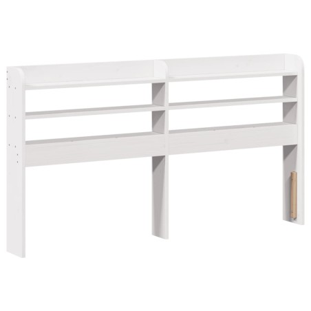 vidaXL Testiera con Ripiani Bianca 120 cm in Legno Massello di Pino