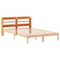 vidaXL Testiera con Ripiani Marrone Cera 135 cm Legno Massello di Pino vidaXL Testiera con Ripiani Marrone Cera 135 cm Legno Massello di Pino