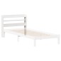 vidaXL Testiera con Ripiani Bianca 100 cm in Legno Massello di Pino vidaXL Testiera con Ripiani Bianca 100 cm in Legno Massello di Pino