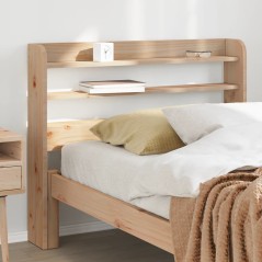 vidaXL Testiera con Ripiani 90 cm in Legno Massello di Pino