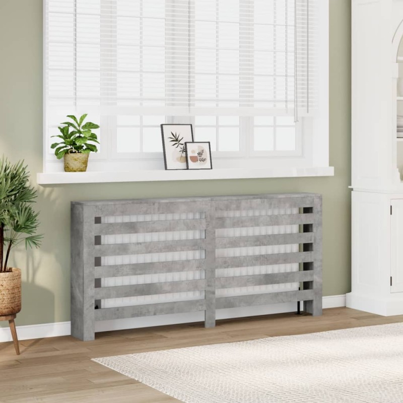 vidaXL Copertura Termosifone Grigio Cemento 175x20x82cm in Multistrato vidaXL Copertura Termosifone Grigio Cemento 175x20x82cm in Multistrato