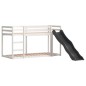 vidaXL Letto a Castello Scivolo e Scala Bianco 90x190 cm Legno di Pino vidaXL Letto a Castello Scivolo e Scala Bianco 90x190 cm Legno di Pino