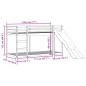 vidaXL Letto a Castello Scivolo e Scala Bianco 90x190 cm Legno di Pino vidaXL Letto a Castello Scivolo e Scala Bianco 90x190 cm Legno di Pino