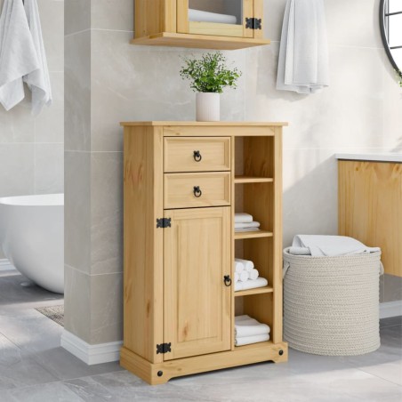 vidaXL Mobile da Bagno Corona 70x33x110 cm in Legno Massello di Pino