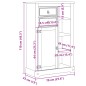 vidaXL Mobile da Bagno Corona 70x33x110 cm in Legno Massello di Pino vidaXL Mobile da Bagno Corona 70x33x110 cm in Legno Massello di Pino