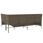 vidaXL Divano da Giardino con Cuscini a L Grigio in Polyrattan vidaXL Divano da Giardino con Cuscini a L Grigio in Polyrattan