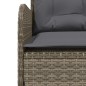 vidaXL Divano da Giardino con Cuscini a L Grigio in Polyrattan vidaXL Divano da Giardino con Cuscini a L Grigio in Polyrattan