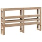 vidaXL Testiera con Ripiani 160 cm in Legno Massello di Pino vidaXL Testiera con Ripiani 160 cm in Legno Massello di Pino
