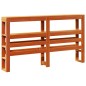 vidaXL Testiera con Ripiani Marrone Cera 140 cm Legno Massello di Pino vidaXL Testiera con Ripiani Marrone Cera 140 cm Legno Massello di Pino