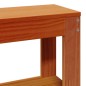 vidaXL Testiera con Ripiani Marrone Cera 140 cm Legno Massello di Pino vidaXL Testiera con Ripiani Marrone Cera 140 cm Legno Massello di Pino
