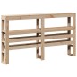 vidaXL Testiera con Ripiani 140 cm in Legno Massello di Pino vidaXL Testiera con Ripiani 140 cm in Legno Massello di Pino