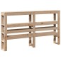 vidaXL Testiera con Ripiani 120 cm in Legno Massello di Pino vidaXL Testiera con Ripiani 120 cm in Legno Massello di Pino