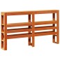 vidaXL Testiera con Ripiani Marrone Cera 120 cm Legno Massello di Pino vidaXL Testiera con Ripiani Marrone Cera 120 cm Legno Massello di Pino