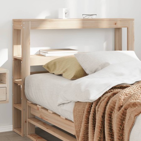 vidaXL Testiera con Ripiani 75 cm in Legno Massello di Pino