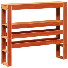 vidaXL Testiera con Ripiani Marrone Cera 75 cm Legno Massello di Pino