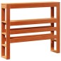 vidaXL Testiera con Ripiani Marrone Cera 75 cm Legno Massello di Pino vidaXL Testiera con Ripiani Marrone Cera 75 cm Legno Massello di Pino