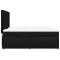 vidaXL Giroletto a Molle con Materasso Nero 140x190 cm in Tessuto