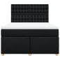 vidaXL Giroletto a Molle con Materasso Nero 140x190 cm in Tessuto