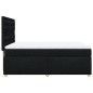 vidaXL Giroletto a Molle con Materasso Nero 140x190 cm in Tessuto