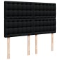 vidaXL Giroletto a Molle con Materasso Nero 140x190 cm in Tessuto