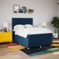 vidaXL Giroletto a Molle con Materasso Blu 140x200 cm in Tessuto vidaXL Giroletto a Molle con Materasso Blu 140x200 cm in Tessuto