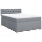 vidaXL Giroletto a Molle con Materasso Grigio Chiaro160x200 cm Tessuto vidaXL Giroletto a Molle con Materasso Grigio Chiaro160x200 cm Tessuto