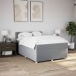 vidaXL Giroletto a Molle con Materasso Grigio Chiaro160x200 cm Tessuto vidaXL Giroletto a Molle con Materasso Grigio Chiaro160x200 cm Tessuto
