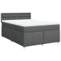 vidaXL Giroletto a Molle con Materasso Grigio Scuro 160x200 cm Tessuto vidaXL Giroletto a Molle con Materasso Grigio Scuro 160x200 cm Tessuto