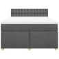 vidaXL Giroletto a Molle con Materasso Grigio Scuro 160x200 cm Tessuto vidaXL Giroletto a Molle con Materasso Grigio Scuro 160x200 cm Tessuto