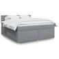 vidaXL Giroletto a Molle con Materasso Grigio Chiaro180x200 cm Tessuto vidaXL Giroletto a Molle con Materasso Grigio Chiaro180x200 cm Tessuto