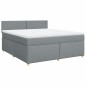 vidaXL Giroletto a Molle con Materasso Grigio Chiaro180x200 cm Tessuto vidaXL Giroletto a Molle con Materasso Grigio Chiaro180x200 cm Tessuto