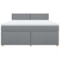vidaXL Giroletto a Molle con Materasso Grigio Chiaro180x200 cm Tessuto vidaXL Giroletto a Molle con Materasso Grigio Chiaro180x200 cm Tessuto
