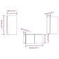 Set Mobili Porta TV 3 pz Rovere Fumo in Legno Multistrato Set Mobili Porta TV 3 pz Rovere Fumo in Legno Multistrato
