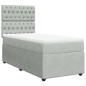 vidaXL Giroletto a Molle con Materasso Grigio Chiaro 100x200cm Velluto