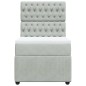 vidaXL Giroletto a Molle con Materasso Grigio Chiaro 100x200cm Velluto