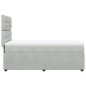 vidaXL Giroletto a Molle con Materasso Grigio Chiaro 100x200cm Velluto