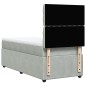 vidaXL Giroletto a Molle con Materasso Grigio Chiaro 100x200cm Velluto