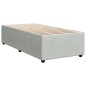 vidaXL Giroletto a Molle con Materasso Grigio Chiaro 100x200cm Velluto