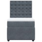 vidaXL Giroletto a Molle con Materasso Grigio Scuro 100x200 cm Velluto vidaXL Giroletto a Molle con Materasso Grigio Scuro 100x200 cm Velluto