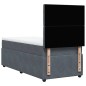 vidaXL Giroletto a Molle con Materasso Grigio Scuro 100x200 cm Velluto vidaXL Giroletto a Molle con Materasso Grigio Scuro 100x200 cm Velluto