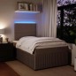 vidaXL Giroletto a Molle con Materasso Grigio Chiaro 120x190cm Velluto vidaXL Giroletto a Molle con Materasso Grigio Chiaro 120x190cm Velluto