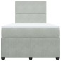 vidaXL Giroletto a Molle con Materasso Grigio Chiaro 120x190cm Velluto vidaXL Giroletto a Molle con Materasso Grigio Chiaro 120x190cm Velluto