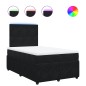 vidaXL Giroletto a Molle con Materasso Nero 120x190 cm in Velluto